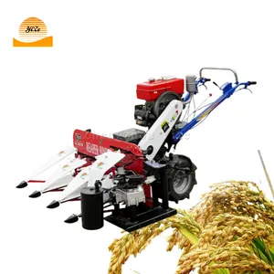 Fazenda Uso Equipamento De Colheita Arroz Arroz Paddy Trigo Reaper Pasta De Corte Aglutinação Secagem Encadernação Máquina Harvester