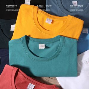 Camiseta de algodón de alta calidad de 230 g/m² con logotipo personalizado por sublimación para hombre, camiseta extragrande de peso pesado para bordado. - Product Image 4