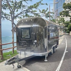 मिरर फूड ट्रेलर आइसक्रीम के लिए पूरी रसोई के साथ वाणिज्यिक उपयोग के लिए फास्ट फूड ट्रेलर आइसक्रीम फूड कार्ट - Product Image 2