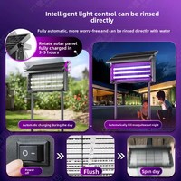Lampe anti-moustiques solaire à LED pour extérieur, garantie 1 an, démarrage automatique, indice IP33, système de double charge 3600V