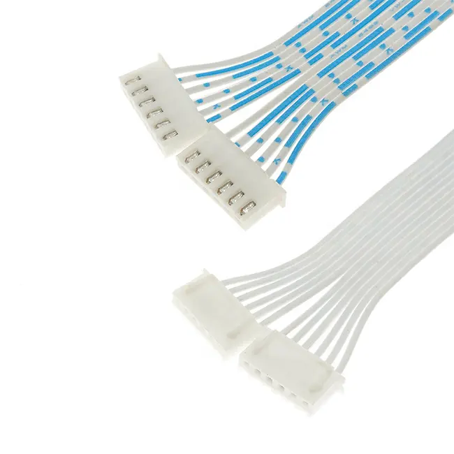 2468 Câble plat rouge et blanc Fil bleu et blanc Assemblage de câble de connecteur XH2.54/PH2.0 Jst