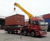 Grue sur camion 12 roues 16 tonnes la plus vendue avec moteur Cummins, pompe hydraulique, boîte de vitesses et roulement, hauteur de levage 20m