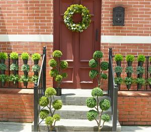 Plante artificielle en pot de simulation transfrontalière, feuilles de Milan, paysage d'hôtel et de maison, boule d'herbe artificielle, arbustes verts, écologique, résistant aux UV, pour intérieur - Product Image 4