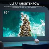 Projecteur intelligent LED CatVision Z8 Android 13, 1080P, compatible 4K, home cinéma portable, WiFi 6, BT 5.4, mise au point automatique