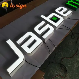 Señal de texto led para publicidad al aire libre, señal de canal led retroiluminada personalizada