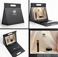 Boîtes rigides magnétiques triangulaires de luxe personnalisées, emballage en carton recyclable, pliage plat, cosmétiques, shampoing, vernis à ongles, rangement de cadeaux