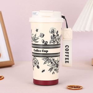 Taza de Café Promocional de Acero Inoxidable 316, Taza Aislada con Revestimiento Interior de Cerámica, Pajita, Logotipo Personalizado, Aislamiento Térmico de 6 a 12 Horas - Product Image 3