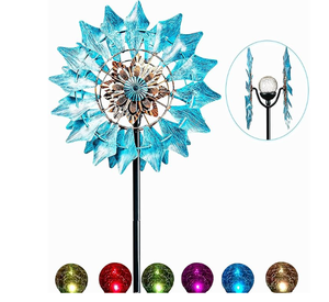 Halloween sân vườn cổ phần Crackle Glass Globe với BAT & Spider kim loại trang trí năng lượng mặt trời đèn sân vườn - Product Image 2