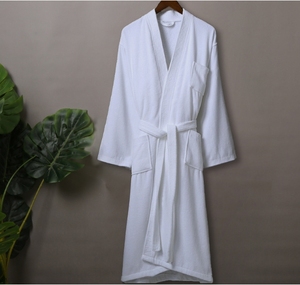 Peignoir ou robe de chambre 100% coton de haute qualité, col kimono ou châle, parfait pour la salle de sport, la douche, le <span class=keywords><strong>spa</strong></span>, l'hôtel, les vacances - Product Image 3
