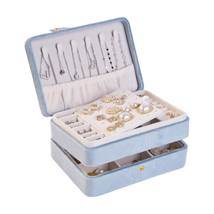 Boîte à bijoux multi-couches en cuir M (16,5x11,5x8cm) - Product Image 1