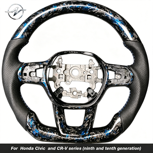 Volante Deportivo Personalizado de Alta Calidad con 3/4 Radios, LED, Cuero y Fibra de Carbono para CRV5 5.5th Civic 10th FK8 FC FK7 - Product Image 2