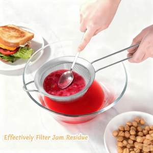 Colador de Malla Fina de Acero Inoxidable con Mango, Colador de Cocina para Harina, Pasta y Drenaje - Product Image 5