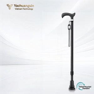 Bastón de fibra de carbono de alta gama para personas mayores con base antideslizante de cuatro patas, bastón telescópico para senderismo y trekking. - Product Image 6