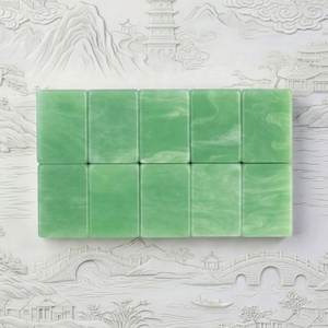 Set di Mahjong Americano Personalizzabile con 160 Tessere in Acrilico Incise, Motivo a Strati Verde Malachite Classico - Product Image 6