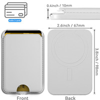Dompet Kartu Kulit PU Custom Logo Grosir dengan Magsafe, Dompet Kartu Magnetik Promosi Berkualitas Tinggi untuk Ponsel