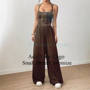 Ensemble personnalisé pour <span class=keywords><strong>femme</strong></span> : crop top tube et pantalon taille haute - Product Image 3