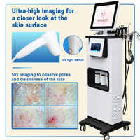 Analyse de la peau hydro beauté rajeunissement de la peau du visage 11 en 1 h2o2 hydra eau nettoyage en profondeur dermabrasion machine