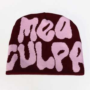 Gorros de Invierno Unisex de Jacquard al por Mayor de Fábrica, con Logotipo Personalizado, 100% Acrílico, con Patrones de Puntos y Lazos, Listos para la Playa - Product Image 5