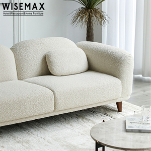 Meubles WISEMAX en vente chaude, meubles de maison, siège Love, siège de luxe moderne, canapé de salon en tissu Teddy avec cadre en bois, canapé <span class=keywords><strong>d</strong></span>'angle en agneau - Product Image 3