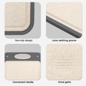 Planche à découper double face en acier inoxydable 304, écologique, passe au lave-vaisselle, facile à nettoyer, avec boîte cadeau - Product Image 3