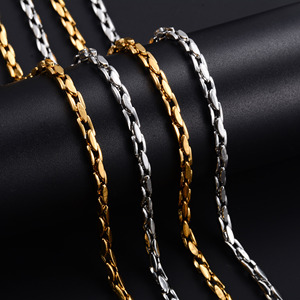 Collier en acier inoxydable chic de 4,2 mm, chaîne à maillons épais pour hommes et femmes, style hip-hop, rock, punk, choker pour garçon, bijoux en métal couleur or - Product Image 4