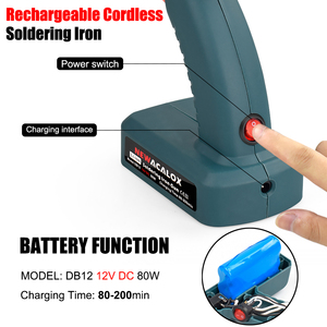 <span class=keywords><strong>Soldador</strong></span> inalámbrico 80W <span class=keywords><strong>soldador</strong></span> DC 12V baterí<span class=keywords><strong>a</strong></span> de iones de litio incorporada 30s pistola de soldadura de calentamiento rápido para reparar soldadura - Product Image 2