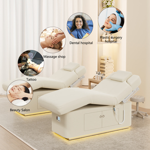 JUESHI Cama de masaje de belleza eléctrica de 2 motores con látex para levantamiento y terapia facial - Product Image 4
