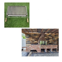 Grill argentin barbecue côté fermé grille en V inoxydable avec bac à graisse