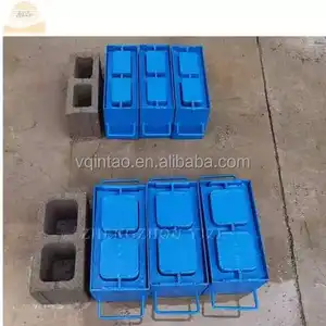 Moldes manuais de blocos de concreto para fazer blocos de paredes de contenção de concreto, fáceis de operar, tamanho mini