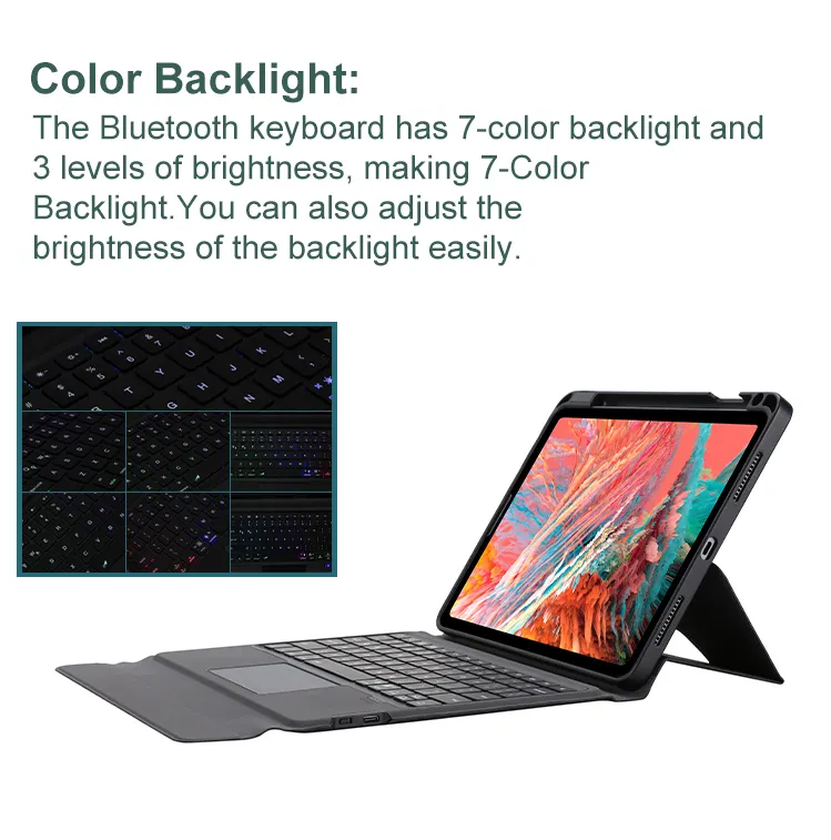 2021 Portable Mini Teclado Wireless Tablet Keyboard Case For Ipad Pro Air 4 10.9 11 Inch Apple Magic Trackpad Keyboard with Case