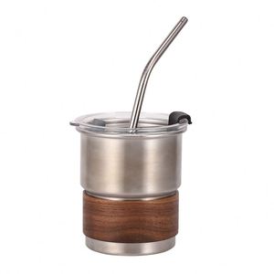 300ML 304 Stainless Steel Drinking Cup for Outdoor Camping, Portable, with Heat-resistant Cup Pad - Product Image 4