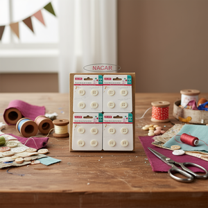 Bottone decorativo in perla Ilan da 18 mm per lavori artigianali, 4 pezzi - Product Image 2