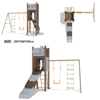 Jouets de terrain de jeu extérieur pour enfants de haute qualité toboggan mental en plastique et balançoire pour enfants fonction d'escalade maison de jeu pour les enfants