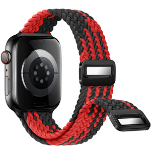 Correa inteligente tejida de nailon trenzado elástico delgado de cintura pequeña para <span class=keywords><strong>Apple</strong></span> <span class=keywords><strong>Watch</strong></span> S10 9 8 <span class=keywords><strong>7</strong></span> correa de reloj de nailon con hebilla magnética a la moda - Product Image 1