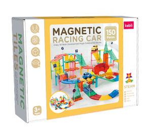 150 Uds. Fábrica al por mayor nuevo diseño pista de transporte azulejos magnéticos juguetes magnéticos imán STEM juguetes educativos para niños - Product Image 4
