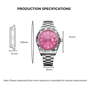 RICECGO <span class=keywords><strong>Orologio</strong></span> da Polso di Lusso con Quadrante a Motivo Palmare per <span class=keywords><strong>Uomo</strong></span>, <span class=keywords><strong>Verde</strong></span> Oliva, Texture Foglie Tropicali, Ghiera Scanalata, <span class=keywords><strong>Orologio</strong></span> al Quarzo, Reloj Para Hombre - Product Image 2