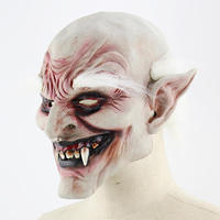 Masque de fête effrayant de zombie en latex réaliste avec des sourcils blancs et des cheveux, accessoires de déguisement de diable pour Halloween, Nicro Cosplay