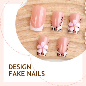 <span class=keywords><strong>Uñas</strong></span> Postizas Francesas Cortas Cuadradas Más Vendidas, <span class=keywords><strong>Uñas</strong></span> Artificiales con Flores 3D, <span class=keywords><strong>Uñas</strong></span> Falsas al por Mayor para Mercados Globales - Product Image 2