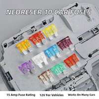 10 pièces de fusibles automobiles 12V à faible capacité de rupture pour voitures/caravanes/camionsnettes/motos (1A-40A)