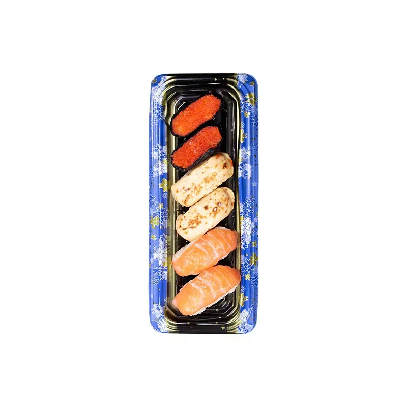 Venta al por mayor sushi caja de plástico de embalaje sushi comida para llevar plastik caja