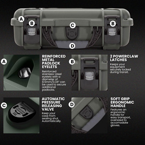 Muestra gratis de alta calidad impermeable a prueba de terremotos estuche de plástico duro al aire libre instrumentos equipo de transporte espuma personalizable ODM - Product Image 5