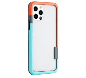 Custom Logo Frame Bumper TPU+PC 2 Color 1.0 2.0 1.5mm Ultra Thin Shockproof Bumper Frame Case For iphone XS 11 12 13 Pro Max