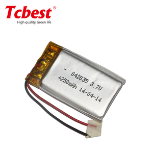 Polymer TC402035 li-polímero Rechargeable battery <span class=keywords><strong>3</strong></span>,7 v with 250mAh - Product Image 1