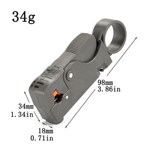 Pince à dénuder multifonction à lame plate, couteau à dénuder, pince à dénuder rotative pour câbles coaxiaux, réseau, vidéo, téléphone - Product Image 2