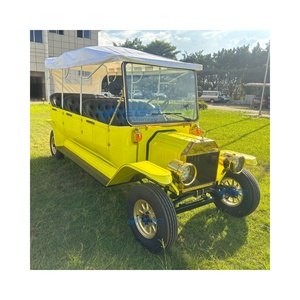 Voiture électrique vintage classique à 8 places, couleur jaune antique, pour le tourisme, prix d'usine, à vendre - Product Image 1