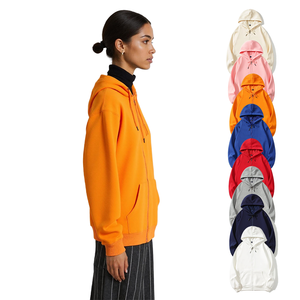 <span class=keywords><strong>Logo</strong></span> personnalisé 500GSM poids lourd unisexe argent <span class=keywords><strong>renard</strong></span> polaire Zip hiver sweat brodé doublé à capuche sportif respirant solide - Product Image 1