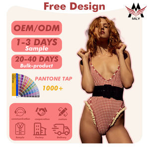 Maillot de bain une pièce noir et blanc simple de haute qualité maillot de bain coupe haute en spandex/nylon vente en gros - Product Image 3