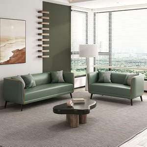 Canapé de style nordique en tissu gris, canapé carré pour salon, chambre à coucher, appartement, location - Product Image 4