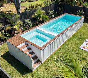 <span class=keywords><strong>Piscine</strong></span> <span class=keywords><strong>hors</strong></span> <span class=keywords><strong>sol</strong></span> moderne en conteneur maritime préfabriqué de 20 pieds ou 40 pieds pour hôtel ou complexe hôtelier - Product Image 2
