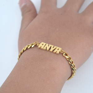 Commercio all'ingrosso 18K Su Misura Personalizzato Braccialetto del <span class=keywords><strong>capretto</strong></span> Per I Bambini - Product Image 4